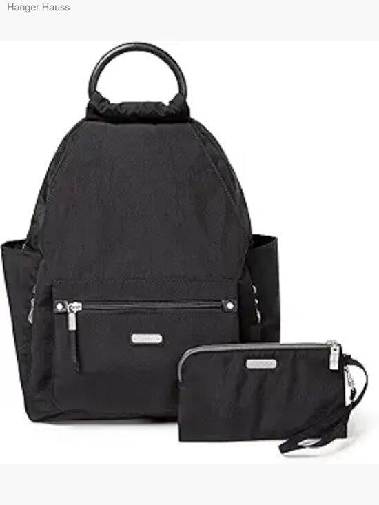 Baggallini Women\'s RFID Phone Wristlet All Day Backpack in Black